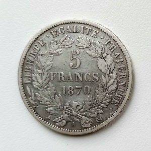 5 Francs CERES 1870A avec légende