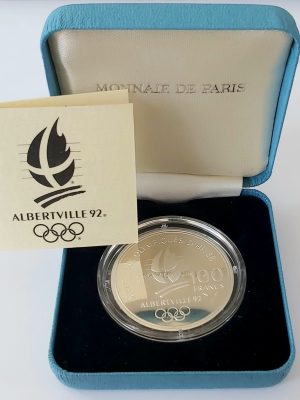 100 FRANCS ARGENT ALBERTVILLE 1992 MONNAIE DE PARIS BE