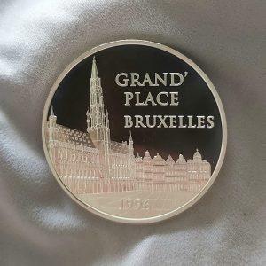 100Fr/15 euros Argent Grand Place BRUXELLES