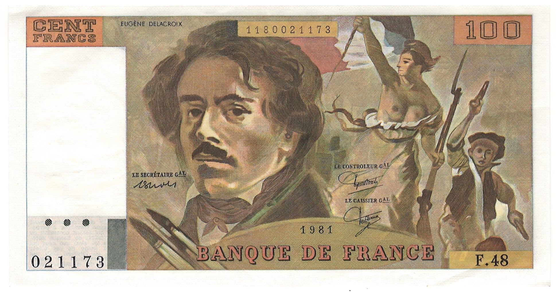 100 FRANCS DELACROIX 1981
