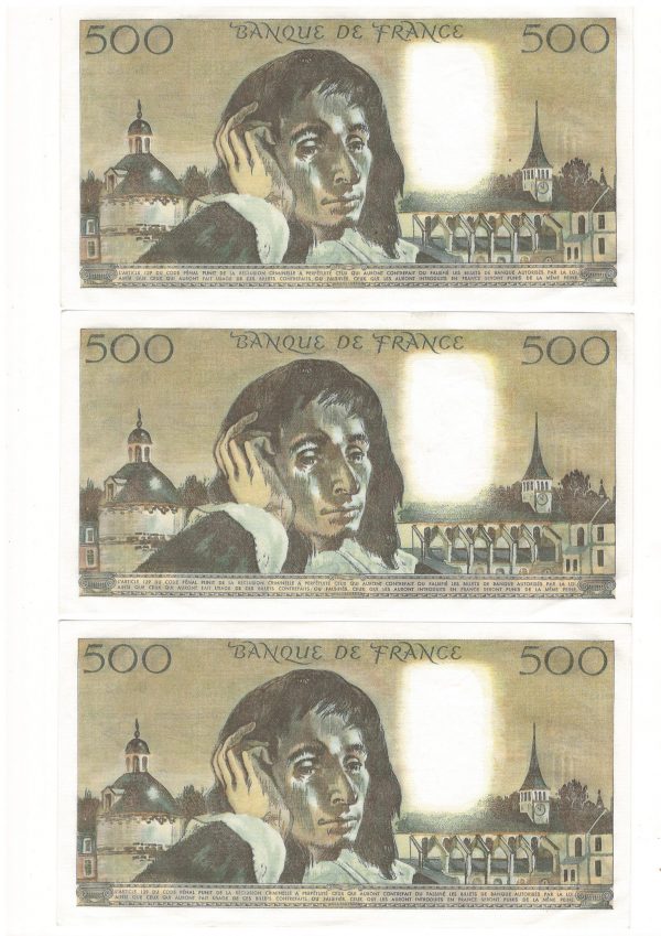 Billets 500 Francs PASCAL