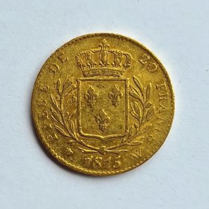 20 Francs OR LOUIS XVIII BUSTE HABILLE 1815 W