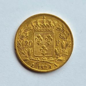 20 Francs OR Louis XVIII Buste nu 1822 A