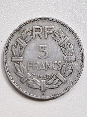 5 FRANCS LAVRILLIER ALUMINIUM 1950B