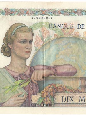 10000 FRANCS GENIE FRANCAIS 07-06-1951