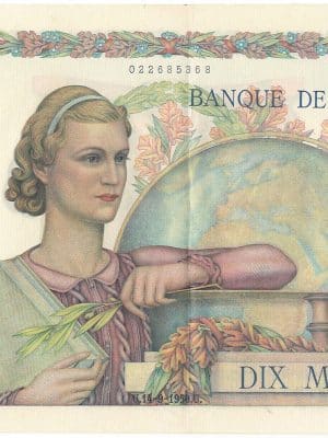10000 FRANCS GENIE FRANCAIS 14-09-1950
