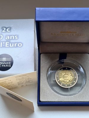 2 EUROS 10 ANS DE L’EURO MONNAIE DE PARIS 2012 BE