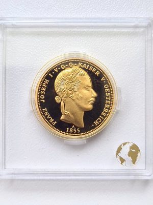 20 FLORINS OR FRANCOIS JOSEPH 1ER REPRODUCTION EN ARGENT