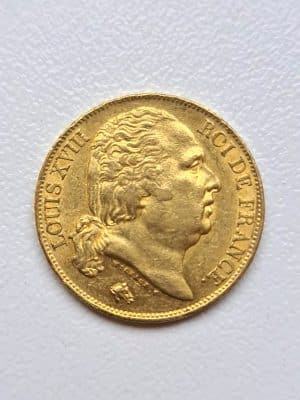 20 FRANCS OR LOUIS XVIII BUSTE NU 1817 A