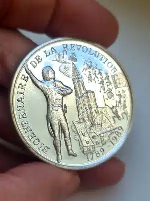 MEDAILLE ARGENT BICENTENAIRE DE LA REVOLUTION STRASBOURG 1989