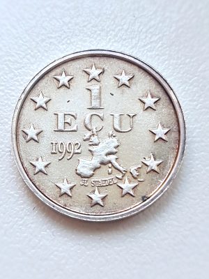 1 ECU ARGENT 40ème ANNIVERSAIRE DU PARLEMENT EUROPEEN