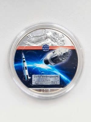 USA 50ème ANNIVERSAIRE DE L'ALUNISSAGE APOLLO 11 1 ONCE ARGENT FIN