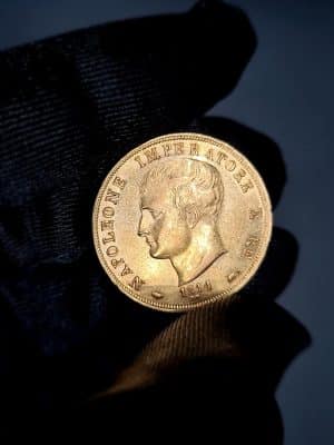 40 LIRES OR ITALIE NAPOLEON EMPEREUR 1814 M