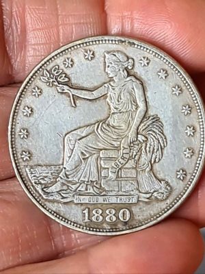 REPRODUCTION TRADE DOLLAR USA 1880