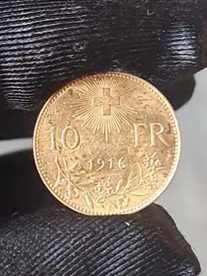 10 FRANCS SUISSE OR 1916