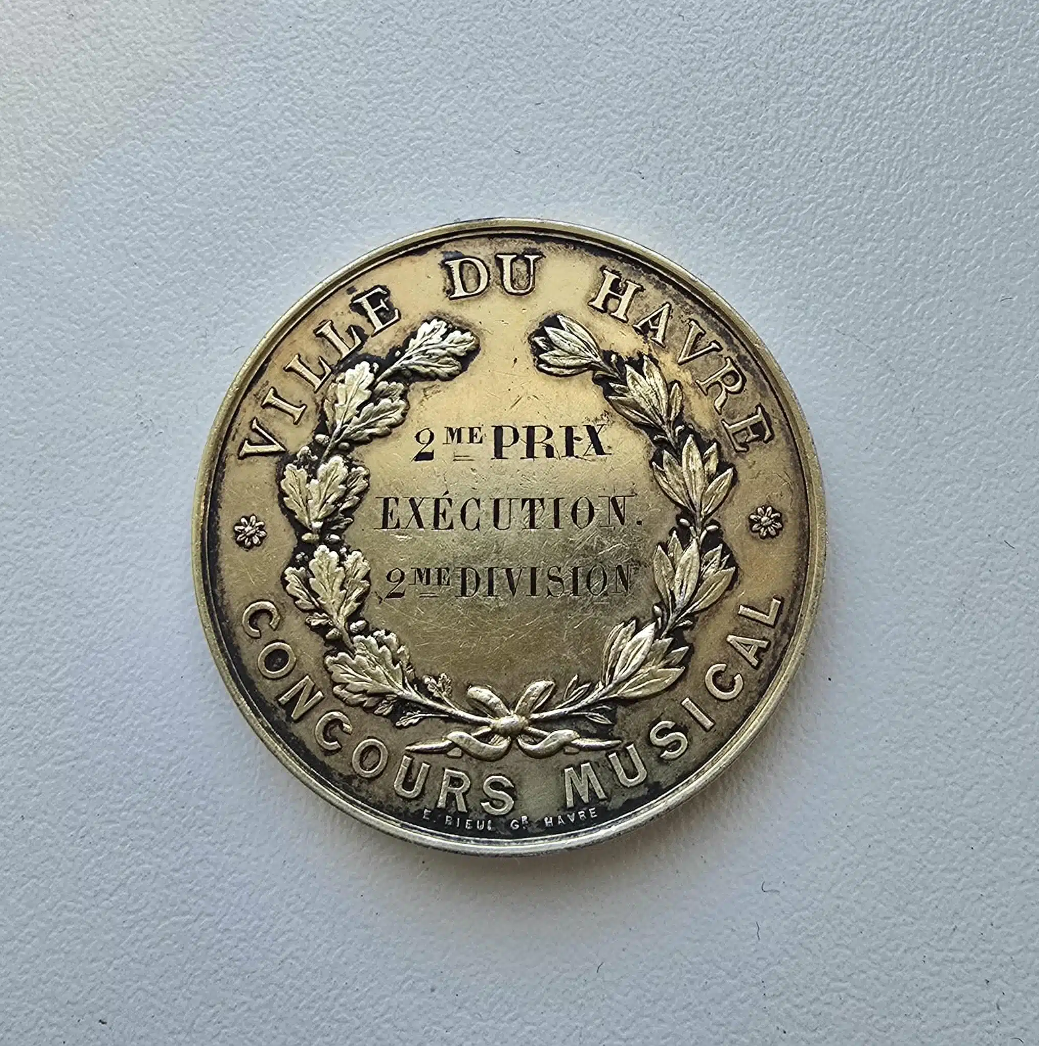 MEDAILLE ARGENT VILLE DU HAVRE CONCOURS MUSICAL XIXᵉ siècle – Image 5