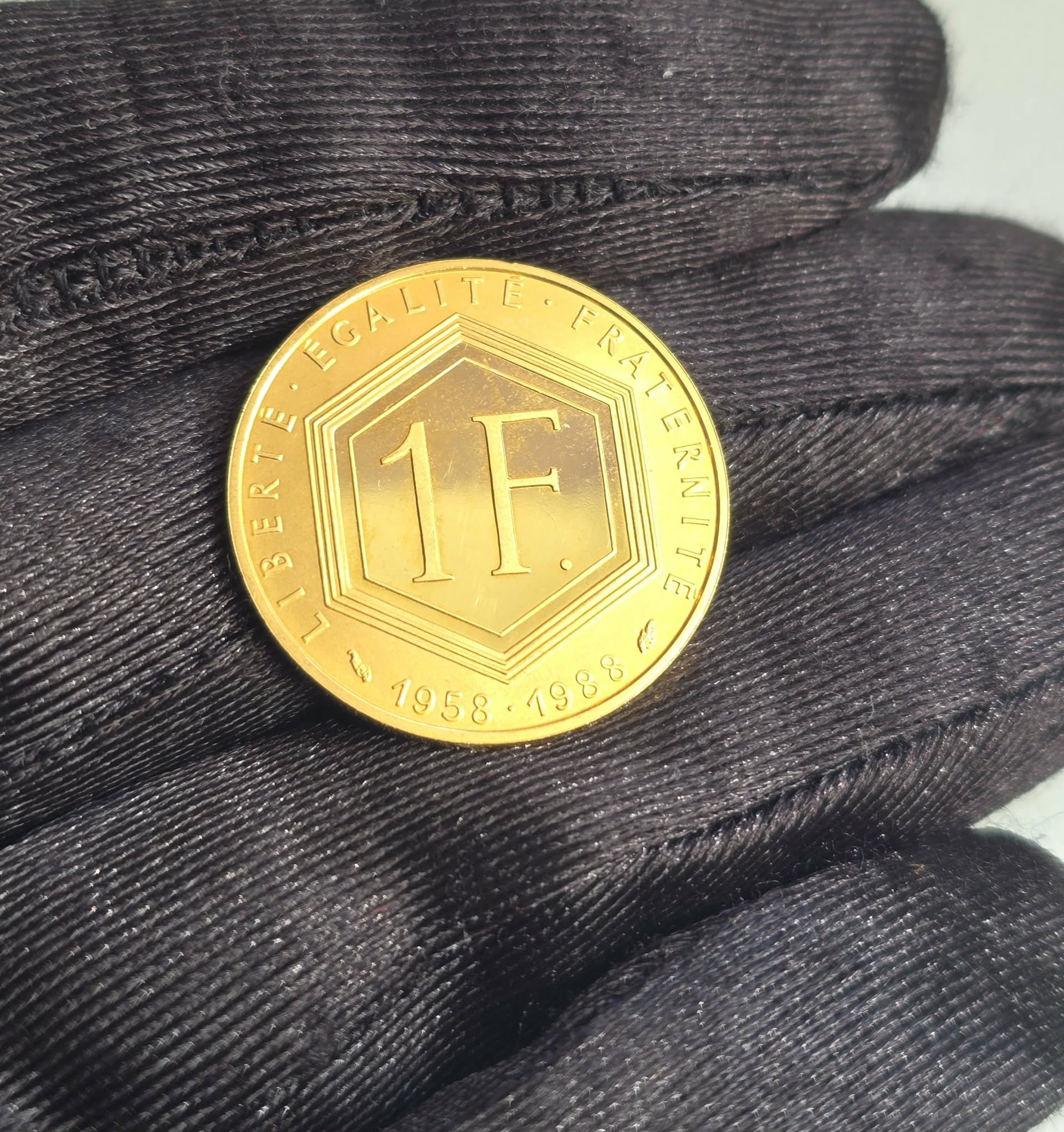 1 FRANC OR CHARLES DE GAULLE 1988 BE – Image 4