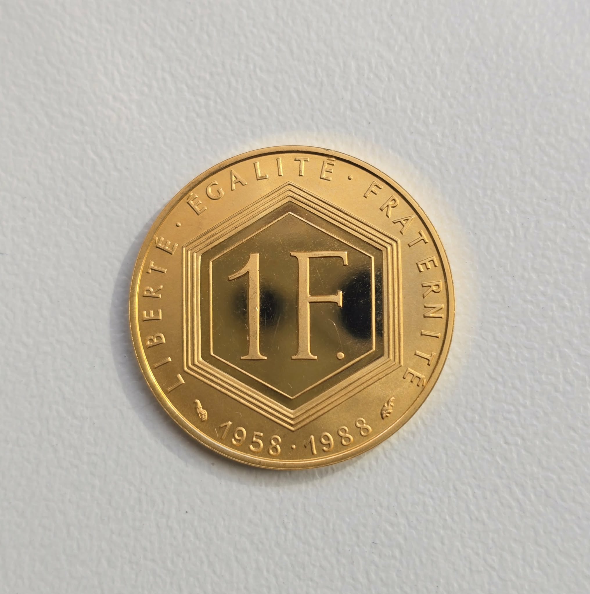 1 FRANC OR CHARLES DE GAULLE 1988 BE – Image 6