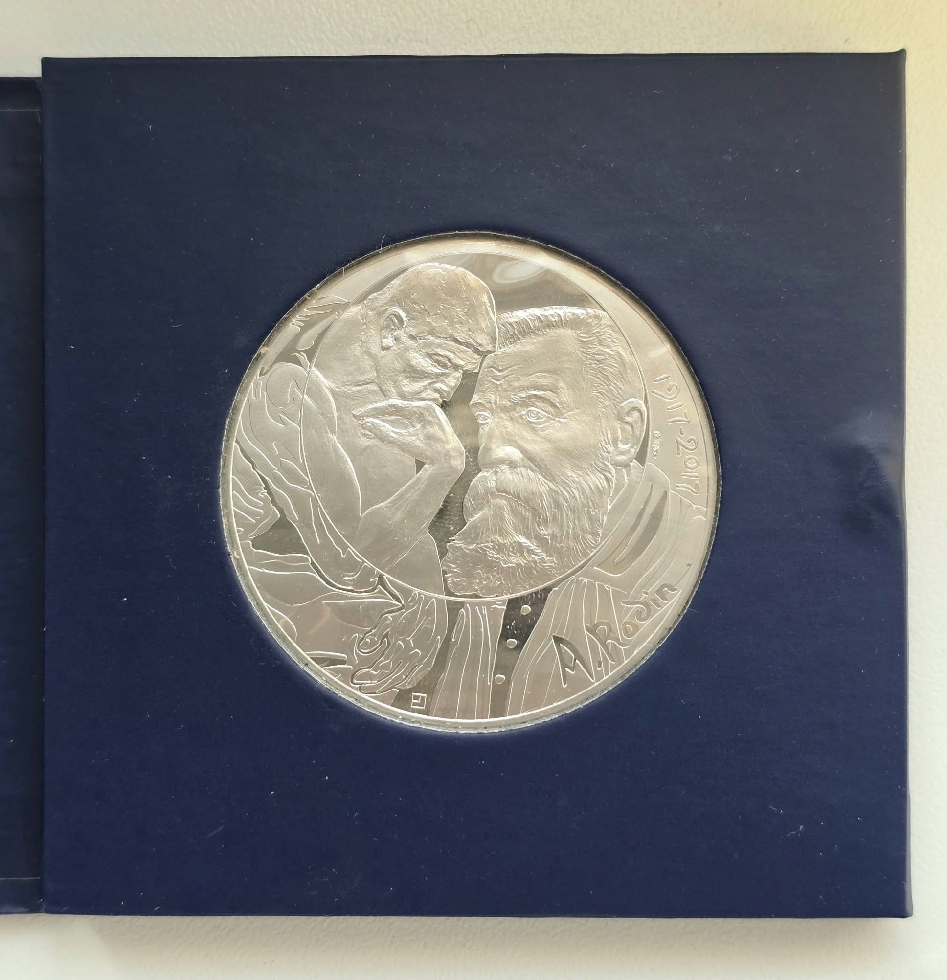 100 EUROS ARGENT MONNAIE DE PARIS "LE PENSEUR DE RODIN" 2017 – Image 3