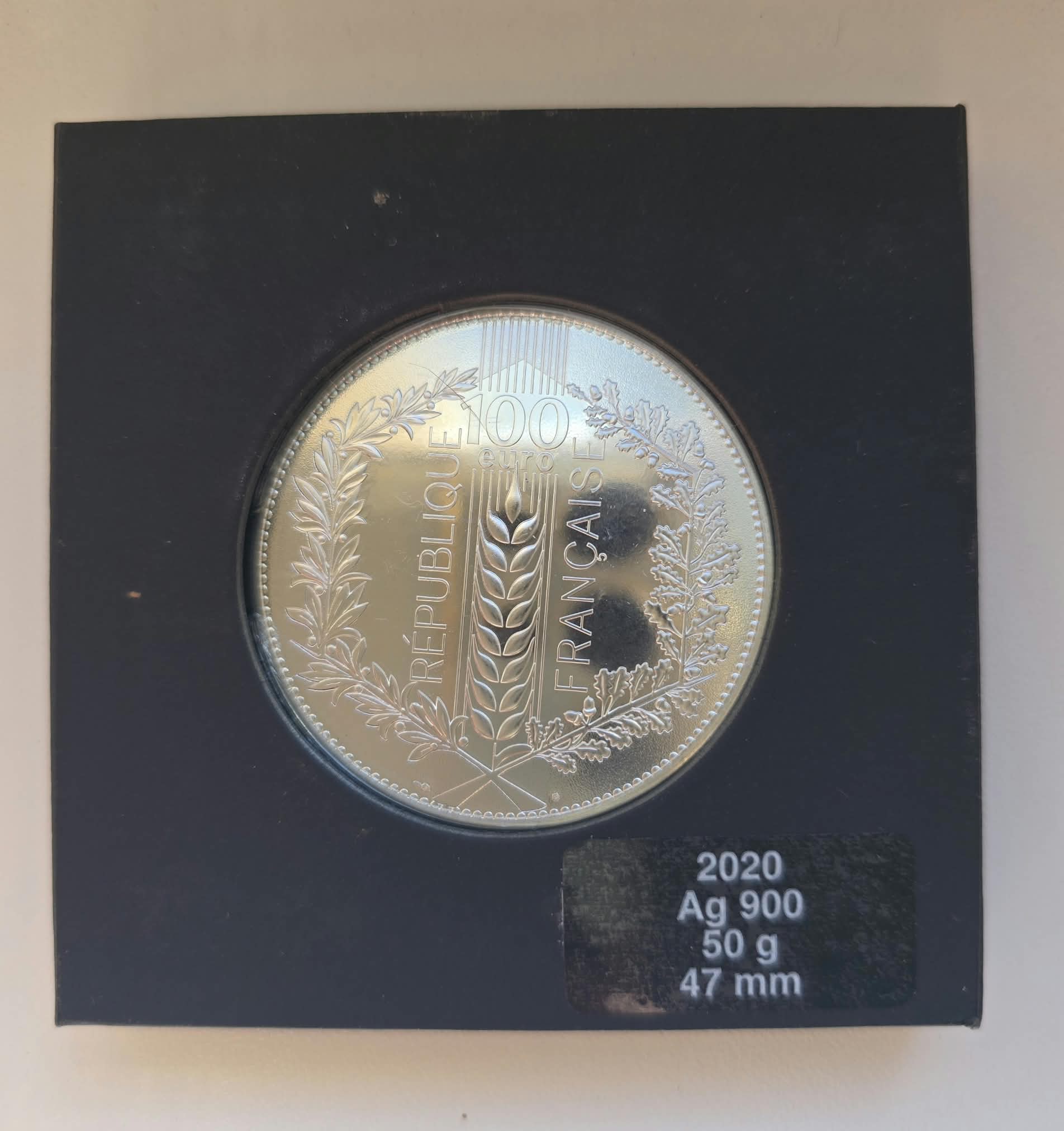 100 EUROS ARGENT MONNAIE DE PARIS "LE CHENE-NATURE DE FRANCE" 2020 – Image 3