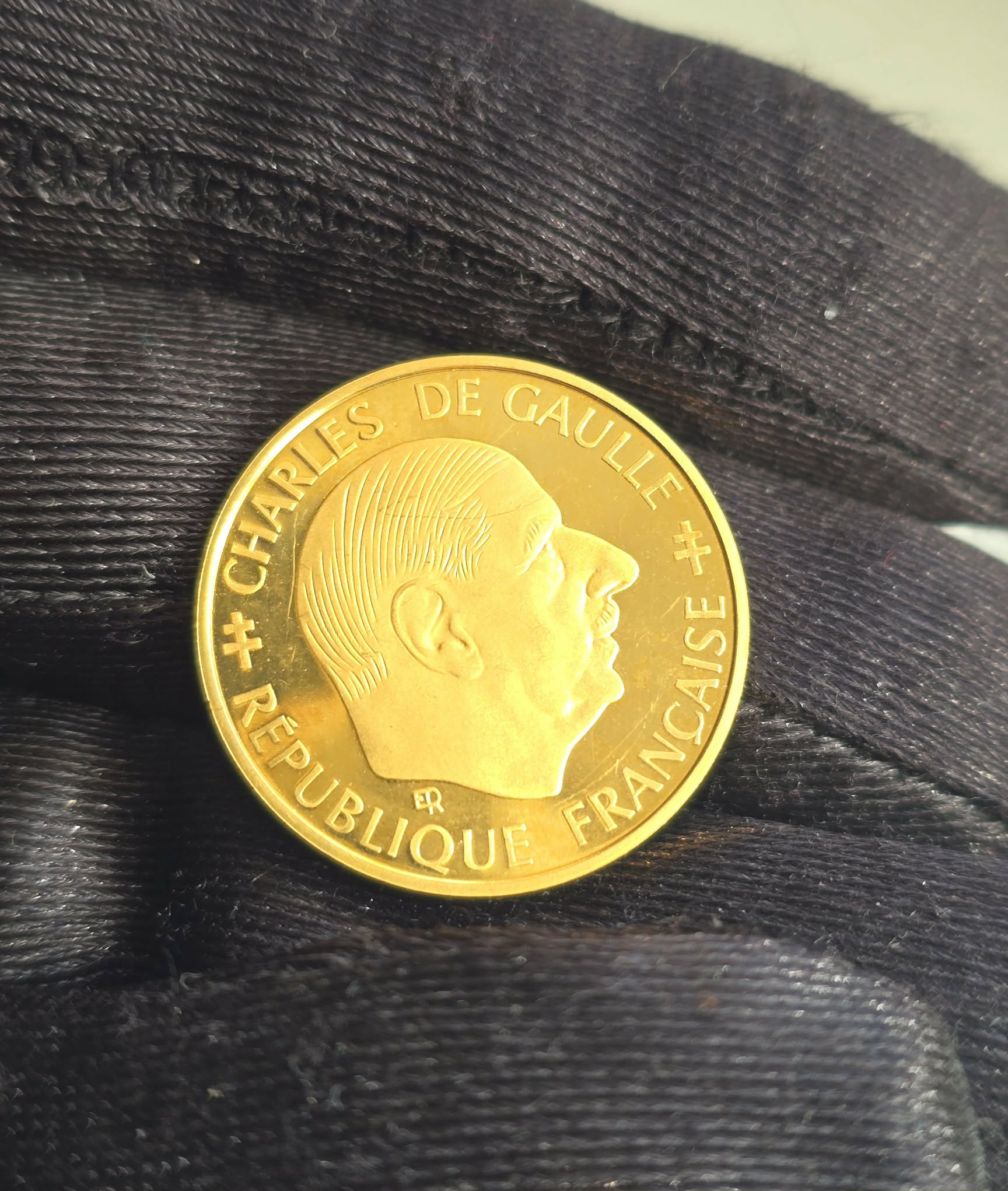 1 FRANC OR CHARLES DE GAULLE 1988 BE – Image 3